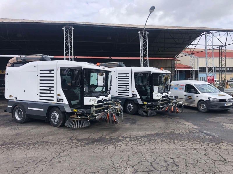 Delivery of two new sweepers to Limassol municipality.